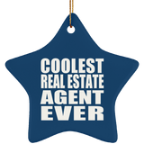 Coolest Real Estate Agent Ever - Star Ornament