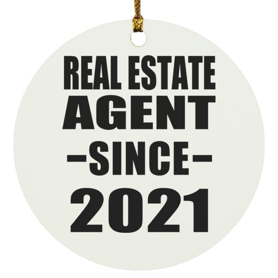 Real Estate Agent Since 2021 - Circle Ornament