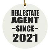 Real Estate Agent Since 2021 - Circle Ornament