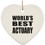 World's Best Actuary - Heart Ornament