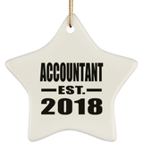 Accountant Established EST. 2018 - Star Ornament