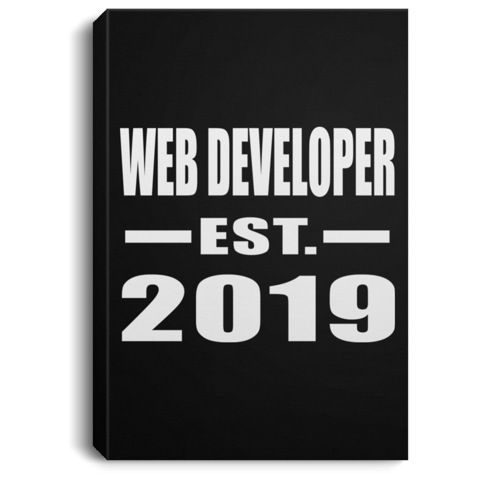 Web Developer Established EST. 2019 - Canvas Portrait