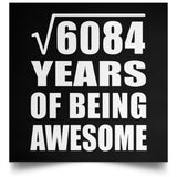78th Birthday Square Root of 6084 Years of Being Awesome - Poster Square