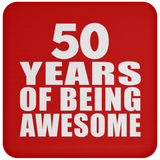 50th Birthday 50 Years Of Being Awesome - Drink Coaster