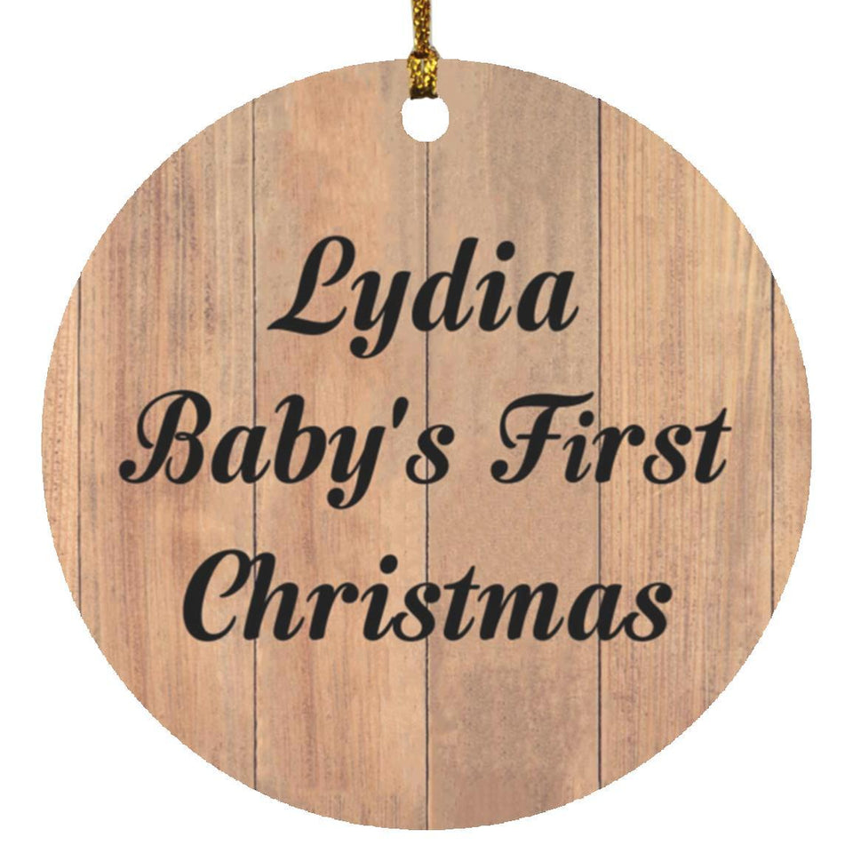 Lydia Baby's First Christmas - Circle Ornament C