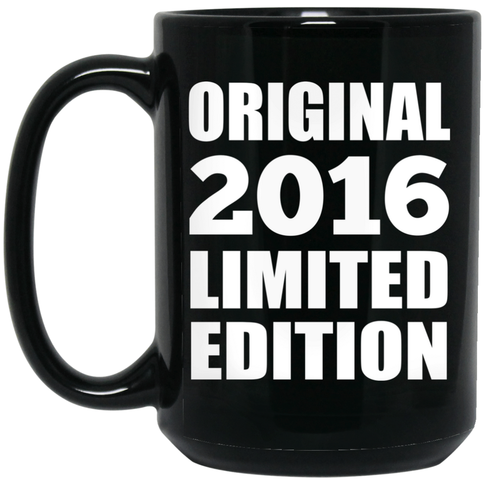 8th Birthday Original 2016 Limited Edition - 15oz Coffee Mug Black