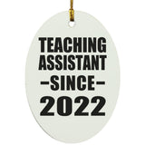 Teaching Assistant Since 2022 - Oval Ornament