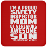 Proud Safety Inspector Mom Of Awesome Son - Drink Coaster