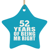 52nd Anniversary 52 Years Of Being Mr Right - Star Ornament