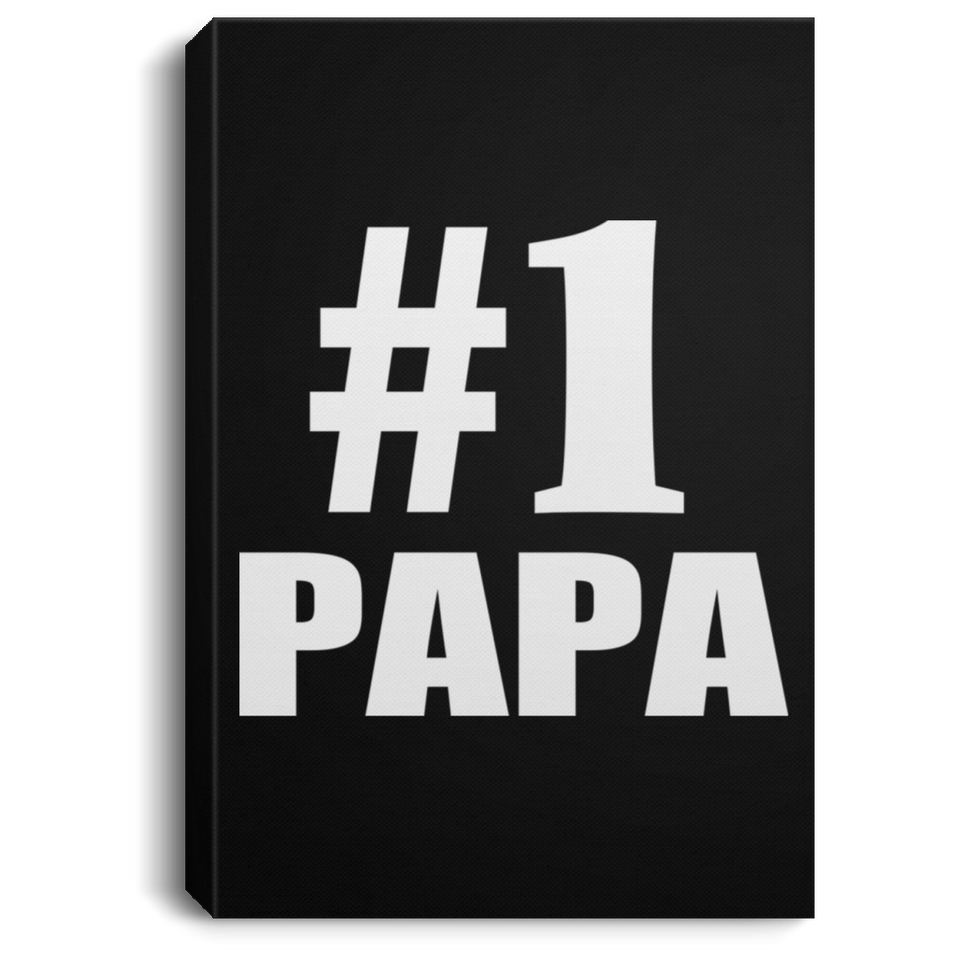Number One #1 Papa (Grandpa) - Canvas Portrait
