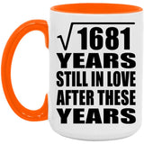 41st Anniversary Square Root of 1681 Years Still In Love - 15oz Accent Mug Orange