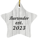Bartender Established Est. 2023 - Star Ornament F