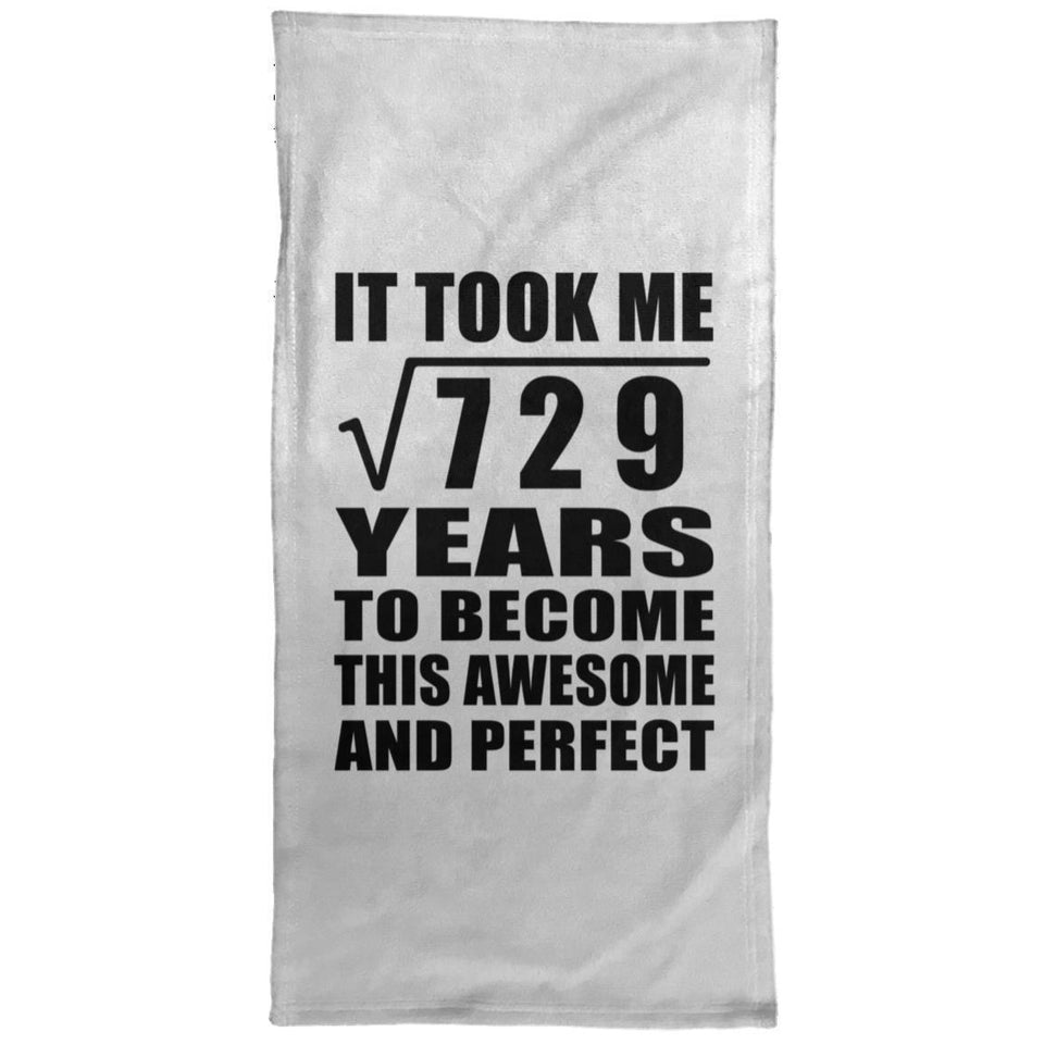 27th Birthday Took Square Root of 729 Years To Awesome - Hand Towel