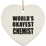 World's Okayest Chemist - Heart Ornament