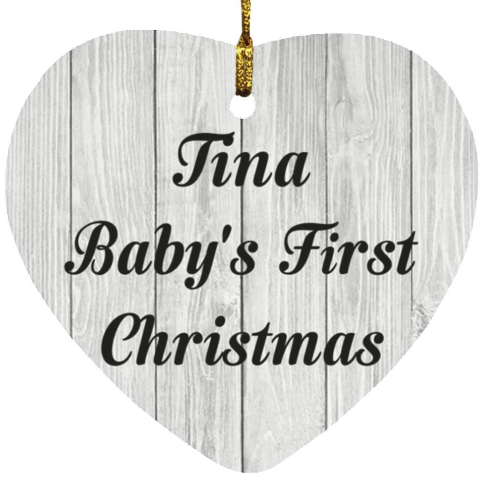 Tina Baby's First Christmas - Heart Ornament F