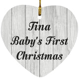 Tina Baby's First Christmas - Heart Ornament F
