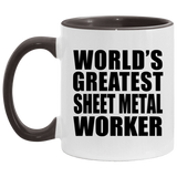 World's Greatest Sheet Metal Worker - 11oz Accent Mug Black