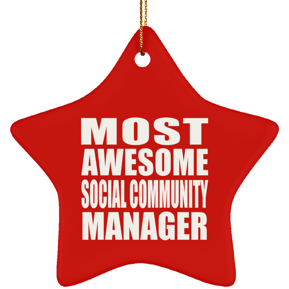 Most Awesome Social Community Manager - Star Ornament