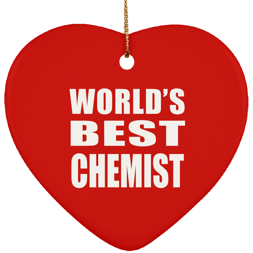 World's Best Chemist - Heart Ornament