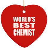 World's Best Chemist - Heart Ornament