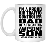 Proud Air Traffic Controller Dad Of Awesome Son - 11 Oz Coffee Mug