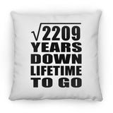47th Anniversary Square Root of 2209 Years Lifetime To Go - Throw Pillow