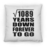 33rd Anniversary Square Root of 1089 Years Down Forever To Go - Throw Pillow
