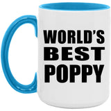 World's Best Poppy - 15oz Accent Mug Blue