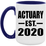 Actuary Established EST. 2020 - 15oz Accent Mug Purple