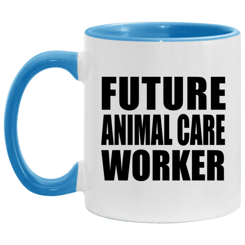 Future Animal Care Worker - 11oz Accent Mug Blue