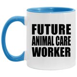 Future Animal Care Worker - 11oz Accent Mug Blue