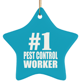 Number One #1 Pest Control Worker - Star Ornament