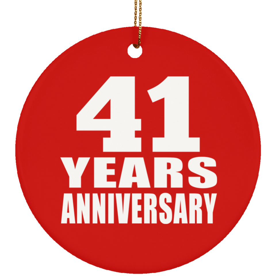 41st Anniversary 41 Years Anniversary - Circle Ornament