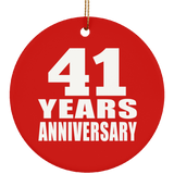 41st Anniversary 41 Years Anniversary - Circle Ornament