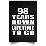 98th Anniversary 98 Years Down Lifetime To Go - Poster Portrait