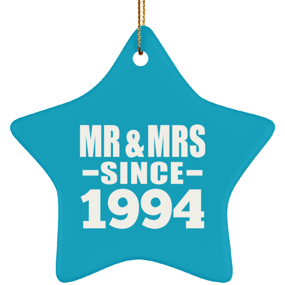 30th Anniversary Mr & Mrs Since 1994 - Star Ornament
