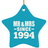 30th Anniversary Mr & Mrs Since 1994 - Star Ornament