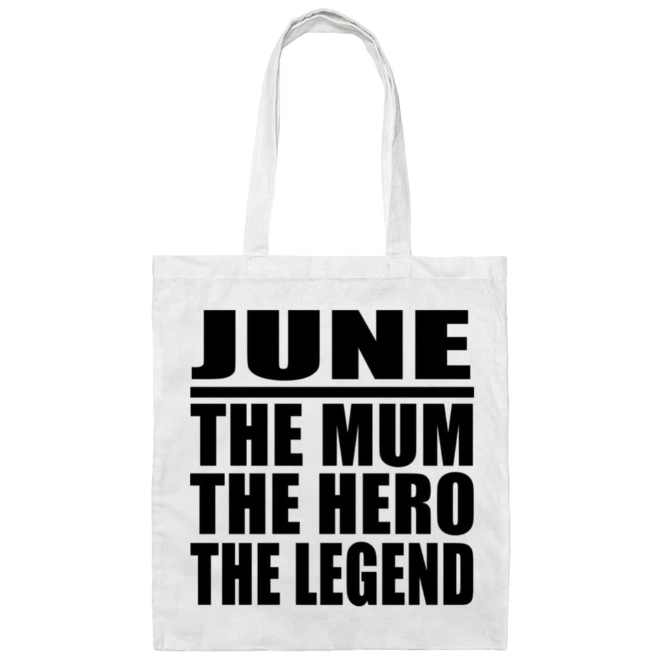 June The Mum The Hero The Legend - Tote Bag White
