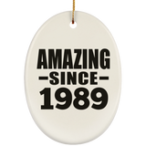 35th Birthday Amazing Since 1989 - Oval Ornament