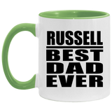 Russell Best Dad Ever - 11oz Accent Mug Green
