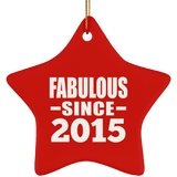 9th Birthday Fabulous Since 2015 - Star Ornament