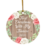 First Christmas With My Fiancee 2020 - Circle Ornament B