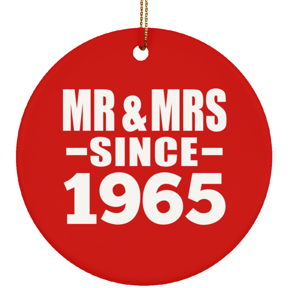 59th Anniversary Mr & Mrs Since 1965 - Circle Ornament