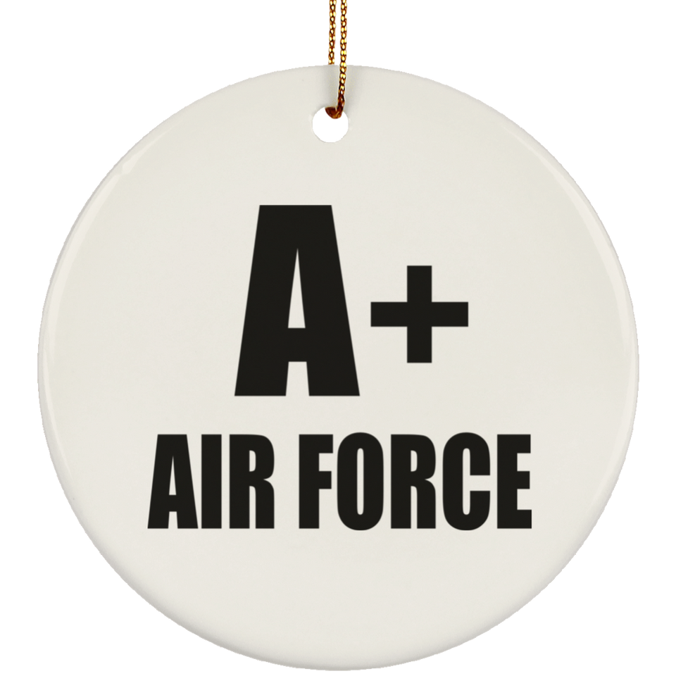 A+ Air Force - Circle Ornament