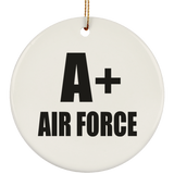 A+ Air Force - Circle Ornament