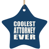 Coolest Attorney Ever - Star Ornament