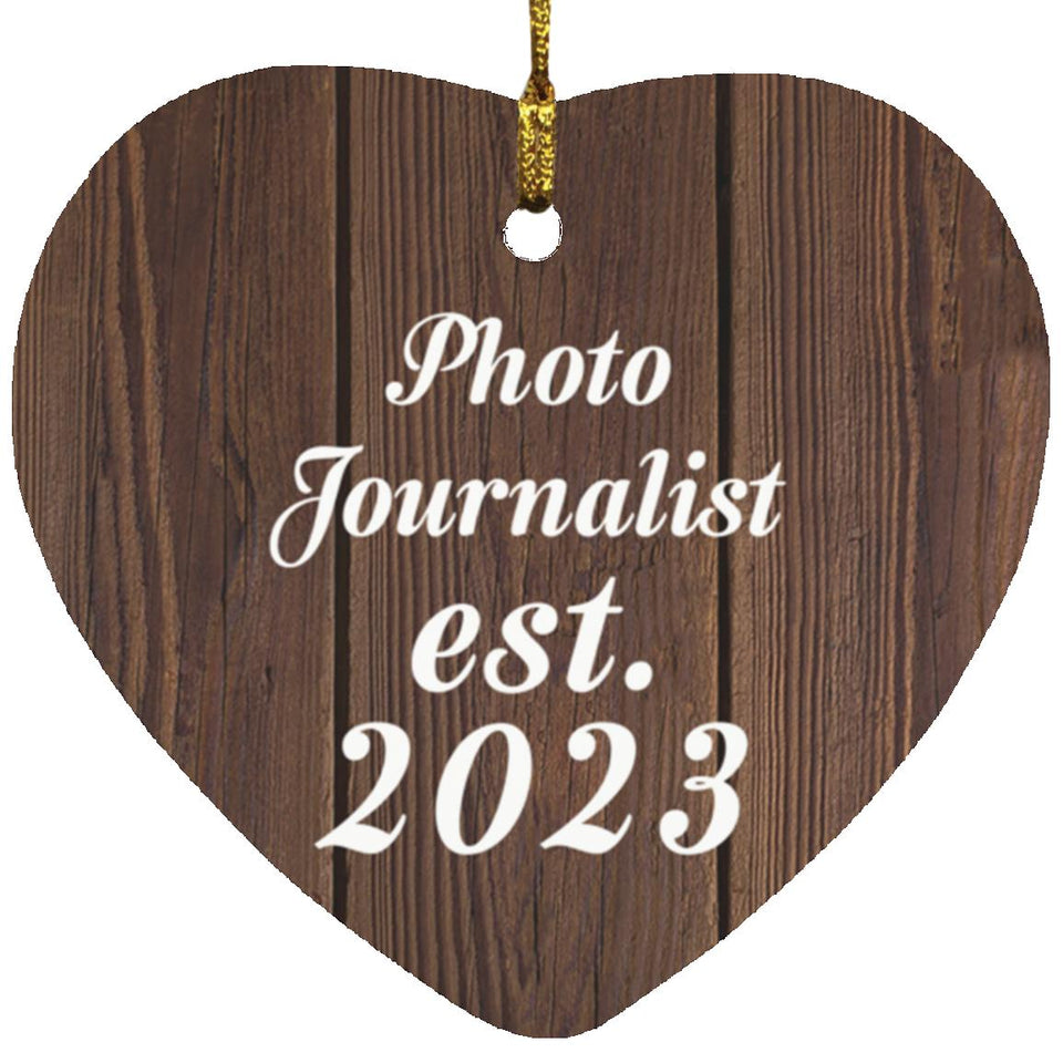 Photo Journalist Established Est. 2023 - Heart Ornament D