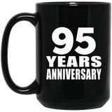 95th Anniversary 95 Years - 15 Oz Coffee Mug Black