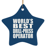 World's Best Drill-Press Operator - Star Ornament