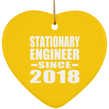 Stationary Engineer Since 2018 - Heart Ornament